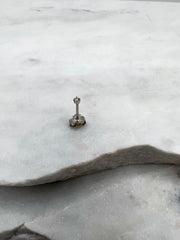 Solitär Ohrstecker Mini: 18 Karat Gold, Diamant