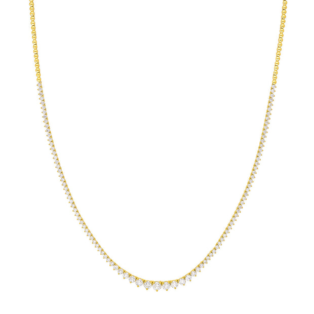 Tennis Collier - Halbbesetzt - 3.0ct - Maßanfertigung auf Anfrage