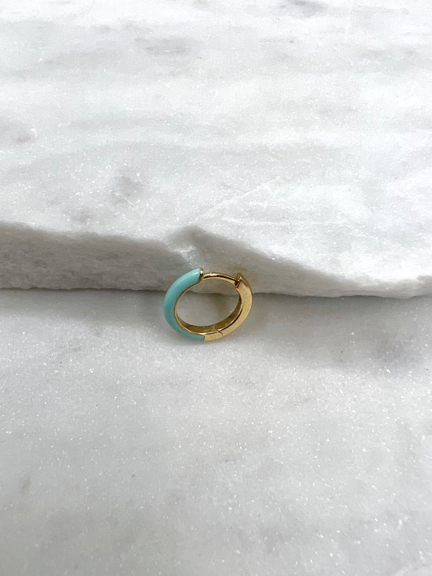 Tilla: Ohrring, 18 Karat Gold, Emaille