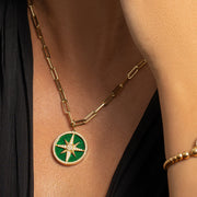 Nord Stern Anhänger, 18 Karat Gold, Diamanten