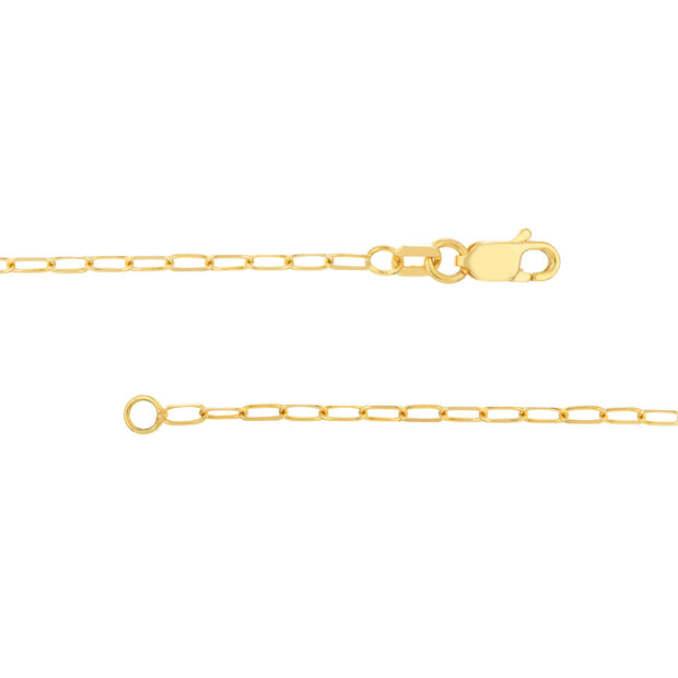 Alma: Halskette, Kompass Medaillon, 14 KT Gelbgold