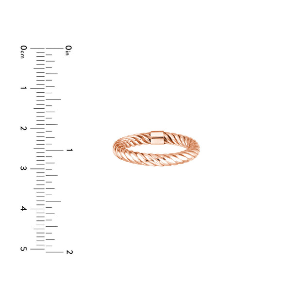 Consti: Verdrehter Ring, 14 KT Roségold