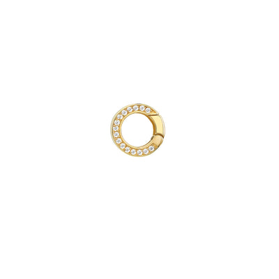 Donut: Anhänger, Diamanten, 14 KT Gelbgold