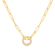 Donut: Anhänger, Diamanten, 14 KT Gelbgold