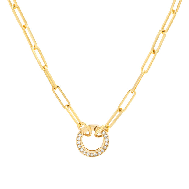 Donut: Anhänger, Diamanten, 14 KT Gelbgold