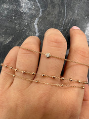 Emilia: Armband, 14 KT Roségold, Diamant