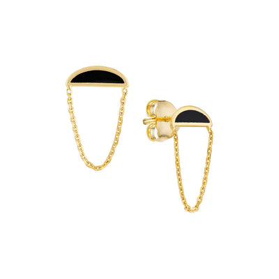Fate Chain: Ohrring, Emaille, 14 Karat Gold