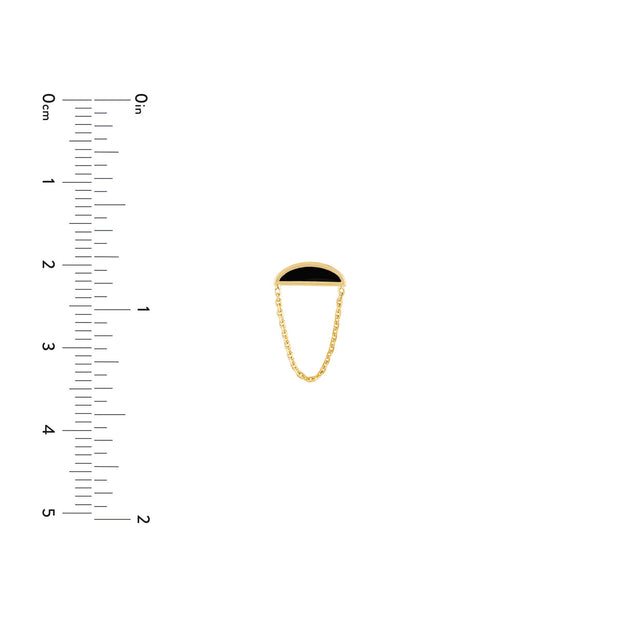 Fate Chain: Ohrring, Emaille, 14 Karat Gold