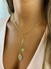 Augusta: Halskette, Caesar Coins, 14 KT Gelbgold
