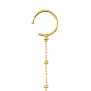 Magda: Ear Cuff, Perlenkette, 14 KT Gelbgold