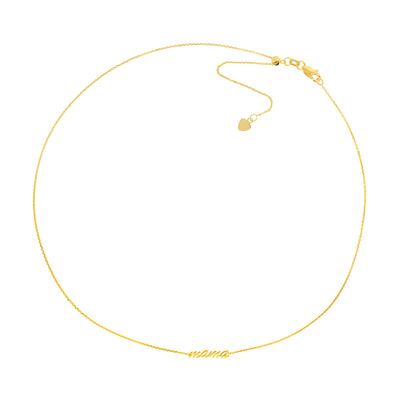 Mama Letters: Choker, 14 KT Gelbgold