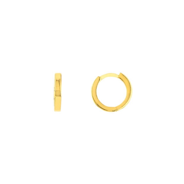 Mini Huggie: Ohrring, 14 Karat Gelbgold