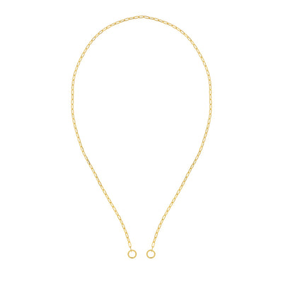 Combi Paperclip Chain: 14 KT Gelbgold