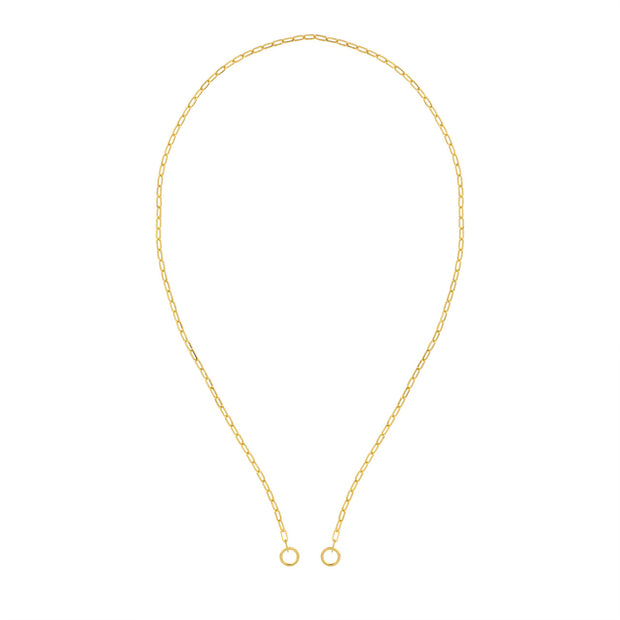 Combi Paperclip Chain: 14 Karat Gold