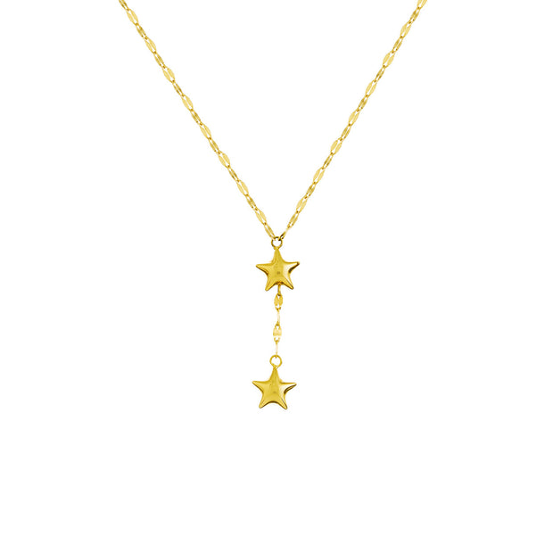 Princess: Y-Halskette, Herzen, 14 Karat Gelbgold
