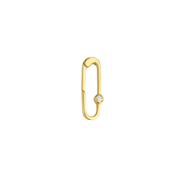 Pris: Pin, Paperclip, Diamant, 14 KT Gelbgold