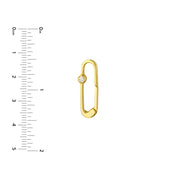 Pris: Pin, Paperclip, Diamant, 14 KT Gelbgold