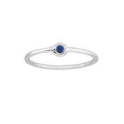 Rainbow Blue: Ring, Saphir, 14 KT Weißgold