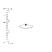 Rainbow Blue: Ring, Saphir, 14 KT Weißgold