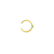 Rainbow: Ear Cuff, Smaragd, 14 KT Gelbgold