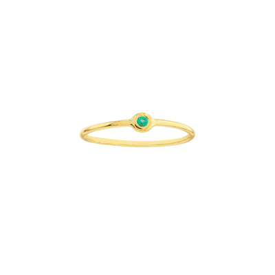 Rainbow Green: Ring, Smaragd, 14 KT Gelbgold