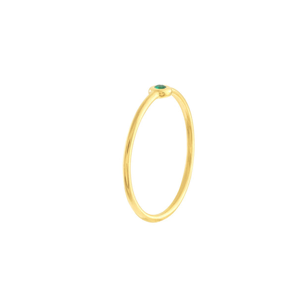 Rainbow Green: Ring, Smaragd, 14 Karat Gold