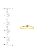 Rainbow Green: Ring, Smaragd, 14 KT Gelbgold