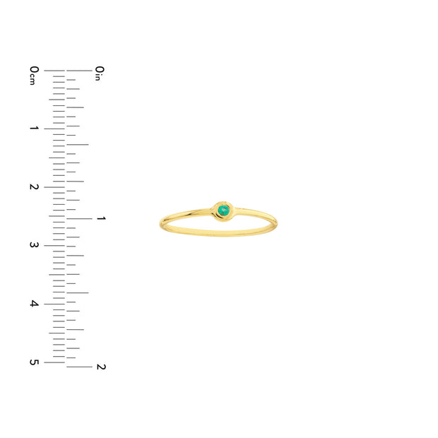 Rainbow Green: Ring, Smaragd, 14 KT Gelbgold