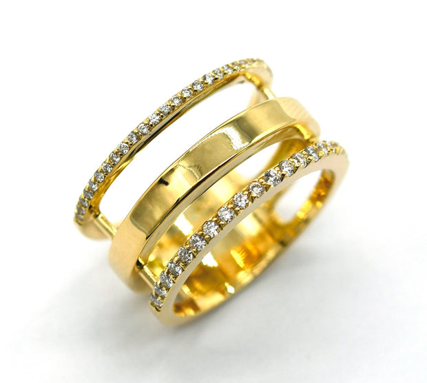 Tina: Ring, 18 Karat Gelbgold, Diamanten