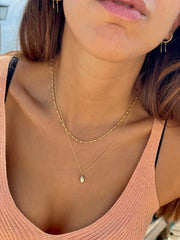 Verena: Halskette, Perlen, 14 Karat Gelbgold