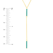Vika: Halskette, 14 Karat Gelbgold, Türkis