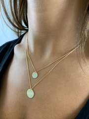 Emma: Double Layer, Disks, 14 Karat Gelbgold