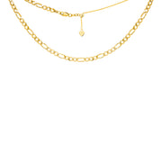 Henry: Choker, Hollow Chain, 14 KT Gelbgold