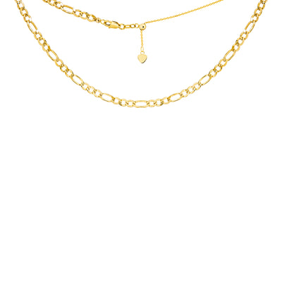 Henry: Choker, Hollow Chain, 14 KT Gelbgold