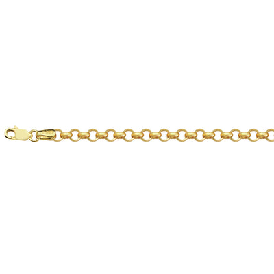 Jasmin: Halskette, Hollow Rolo Chain, 14 KT Gelbgold