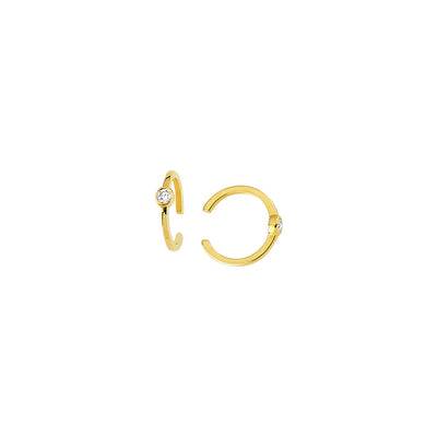 Julia: Ear Cuff, 14 KT Gelbgold, Diamant