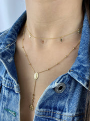 Kim: Choker, Kreuze, 14 KT Gelbgold