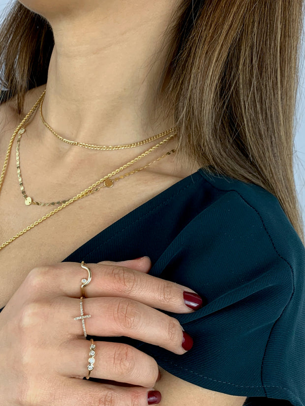 Maggie: Ring, 14 KT Gelbgold, Diamanten