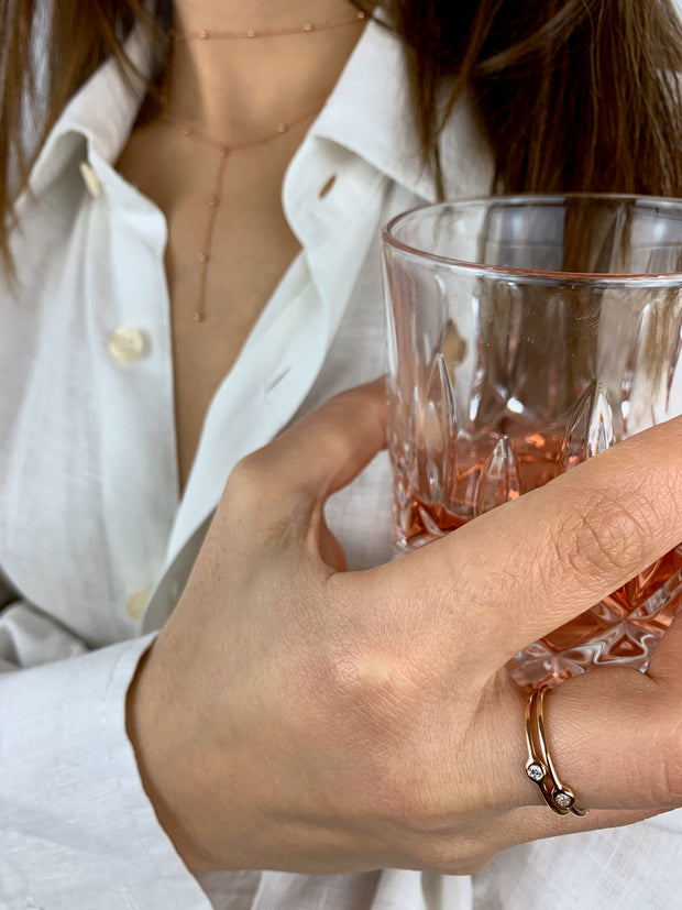 Rosa: Ring, 14 Karat Gold, Diamant